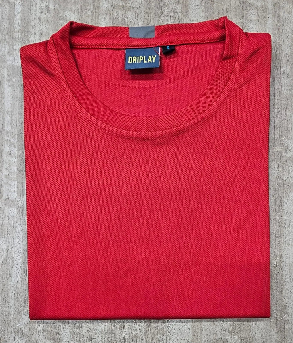 Polyester Red Plain T Shirts For Men
