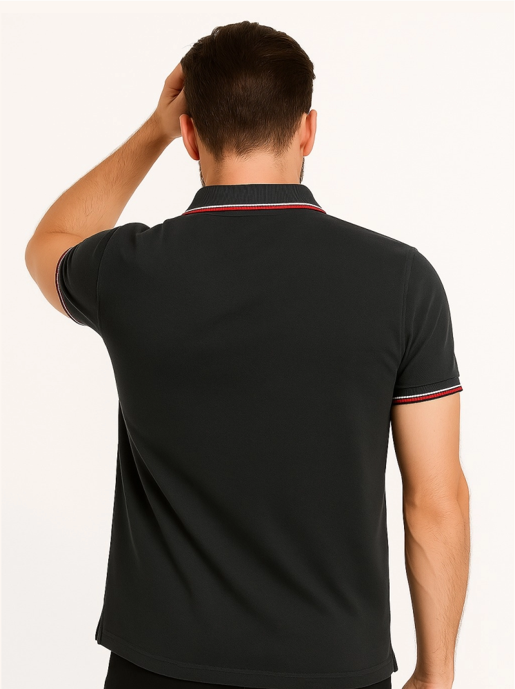 Dark Gray Polo T-shirts (Cooltex Tipping)