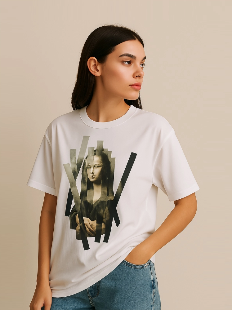Fragmented Mona Over Sized T-shirt