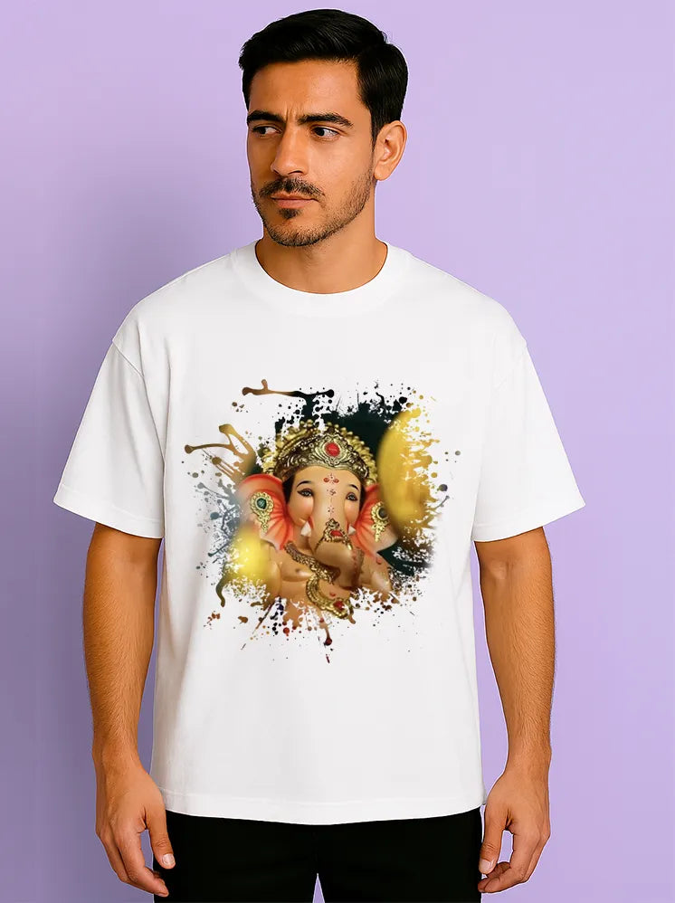 Ganesha 2 Round Neck T Shirt