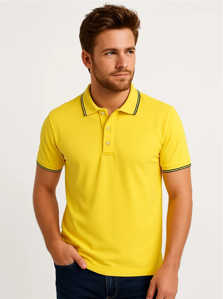 Dark Gray Polo T-shirts (Cooltex Tipping)