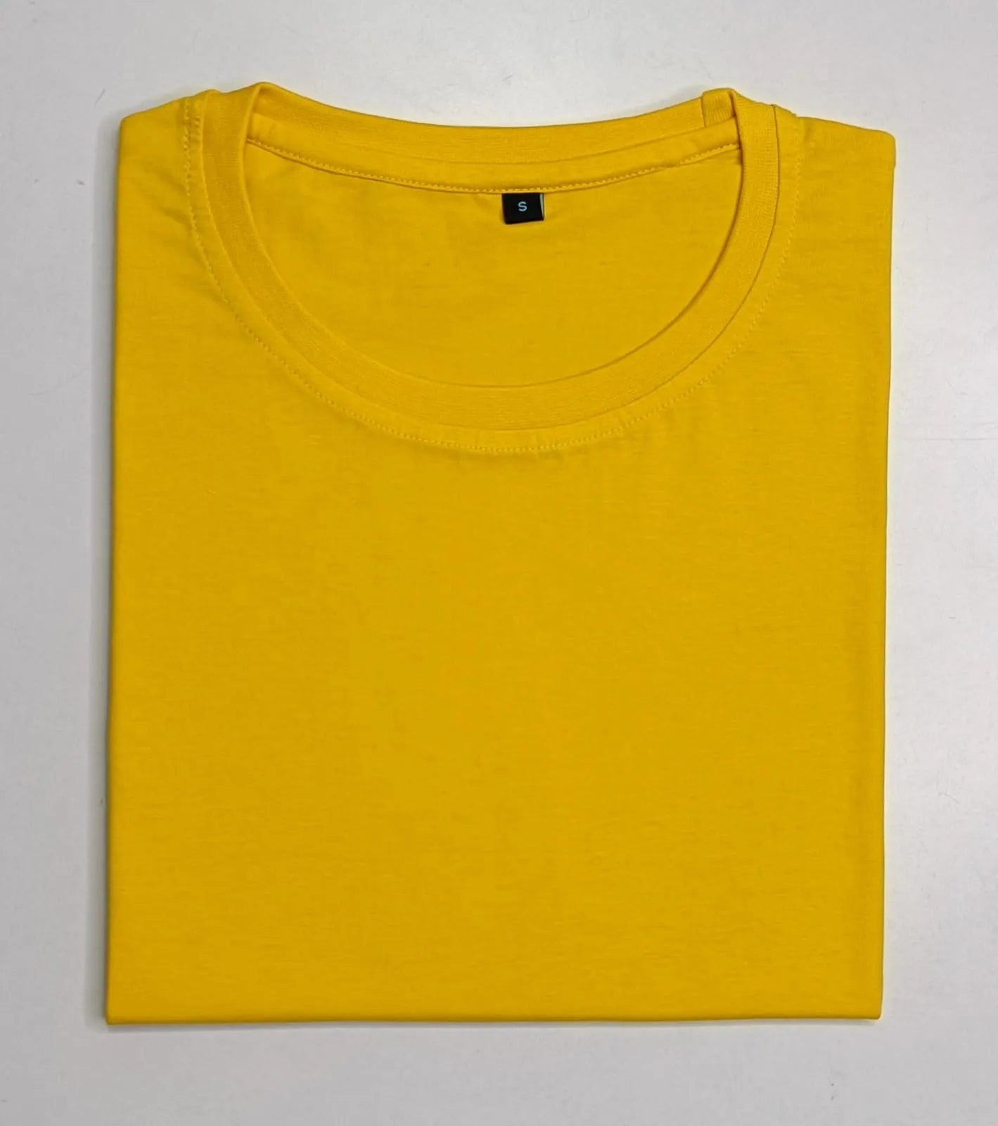 Plain Round Neck Yellow