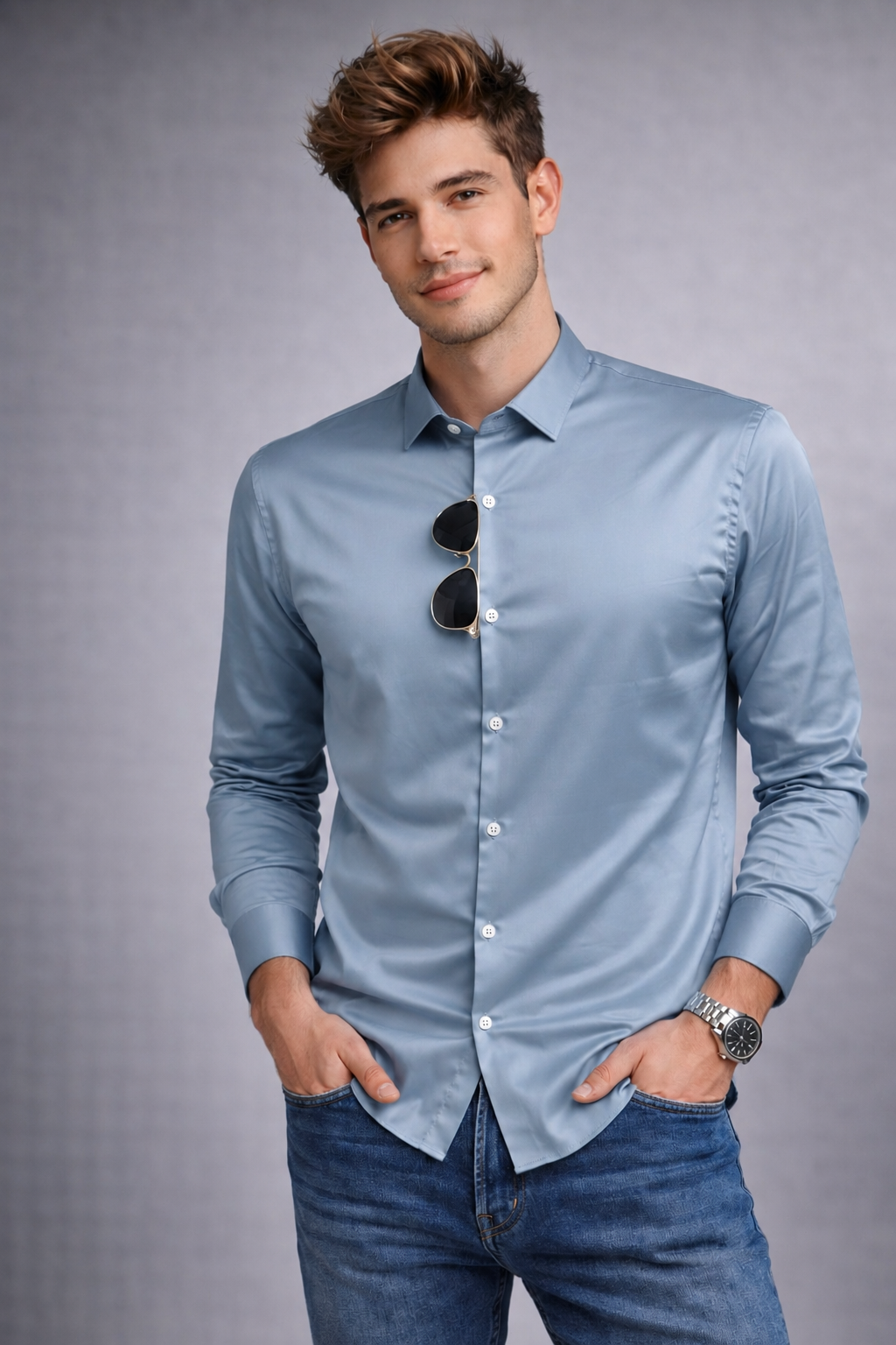 The Luxe  Satin Shirt