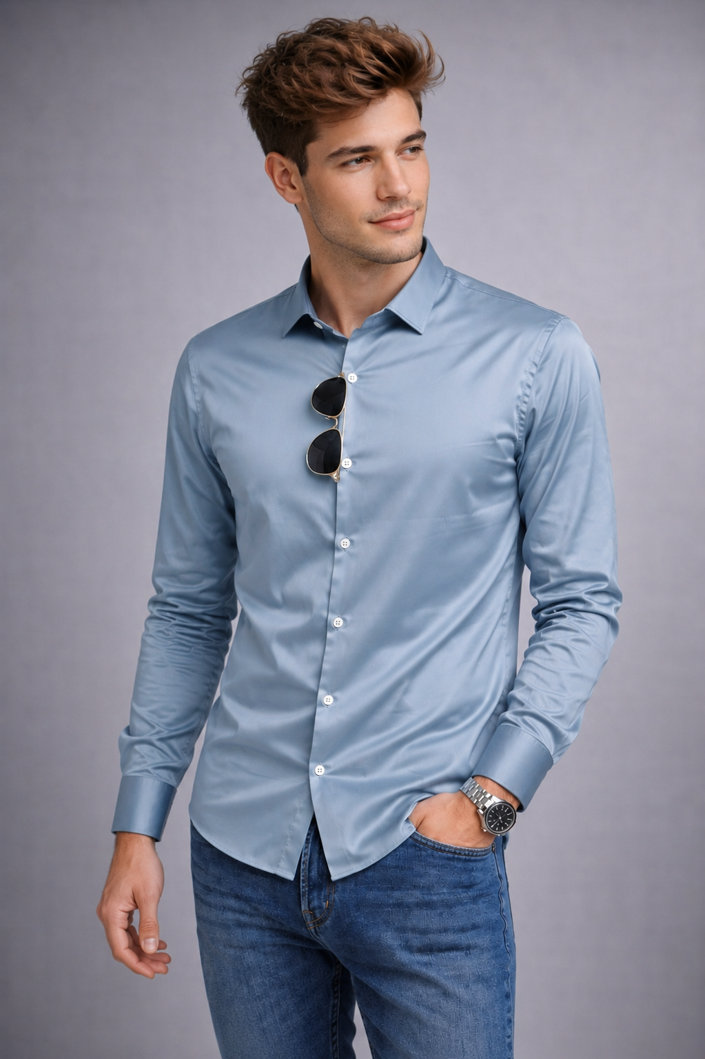 The Luxe  Satin Shirt