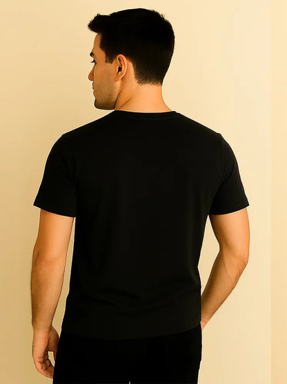 Awaaz Thub Prints Logo Black T-shirts