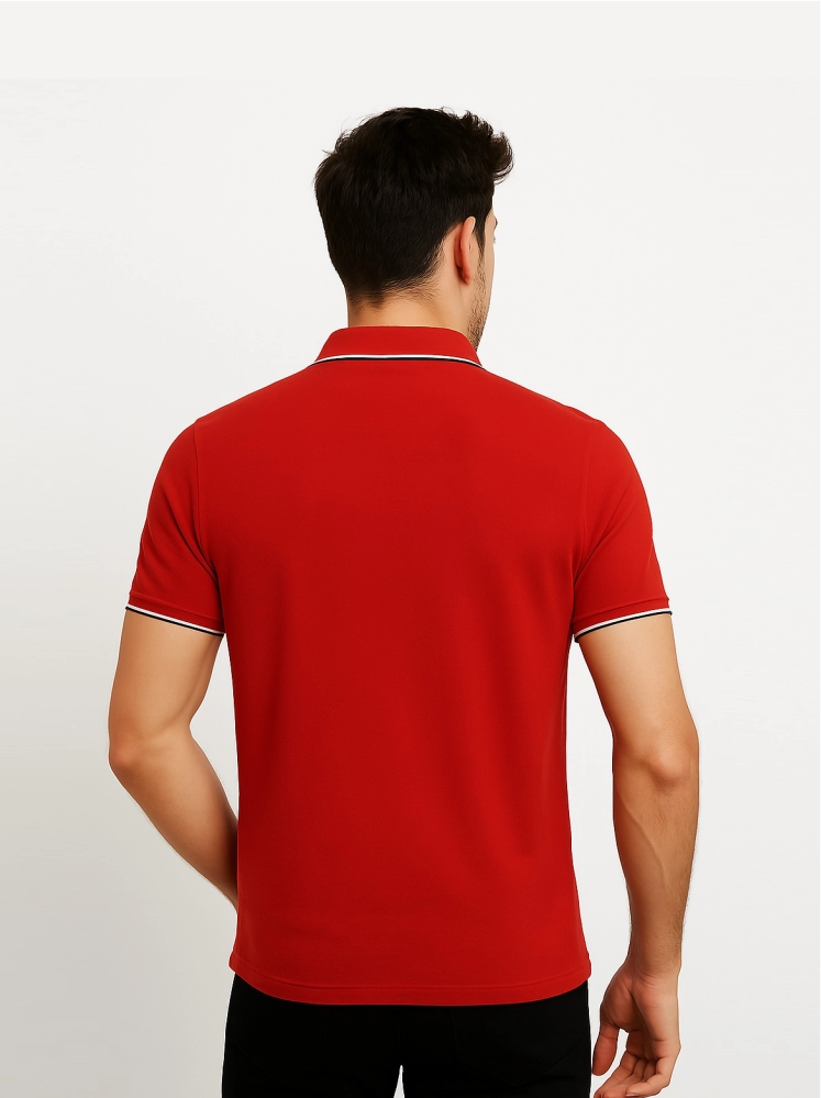 Red Polo T-shirt (Cooltex Tipping)