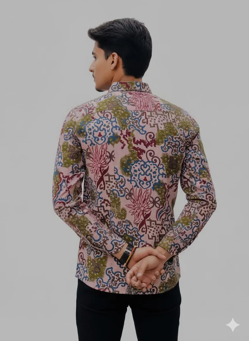 Geometric Shapes Floral Shirt