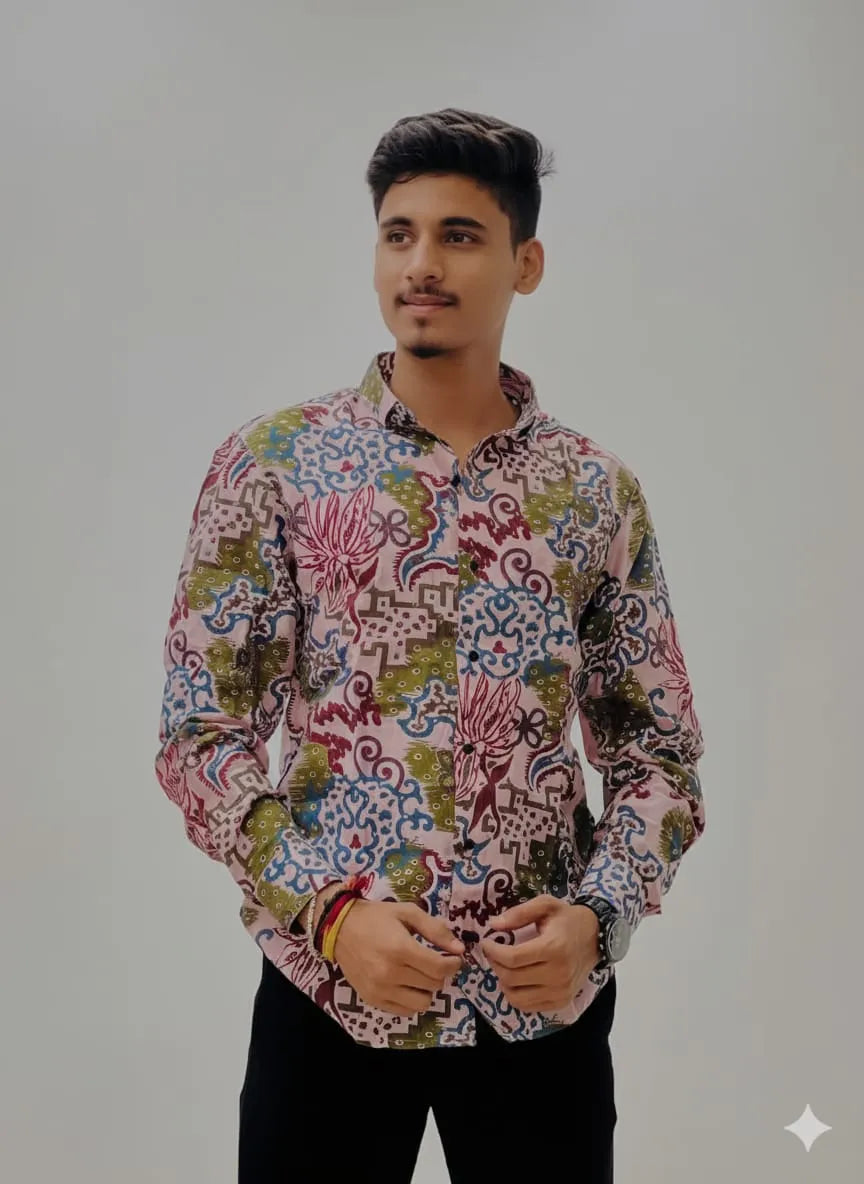Geometric Shapes Floral Shirt