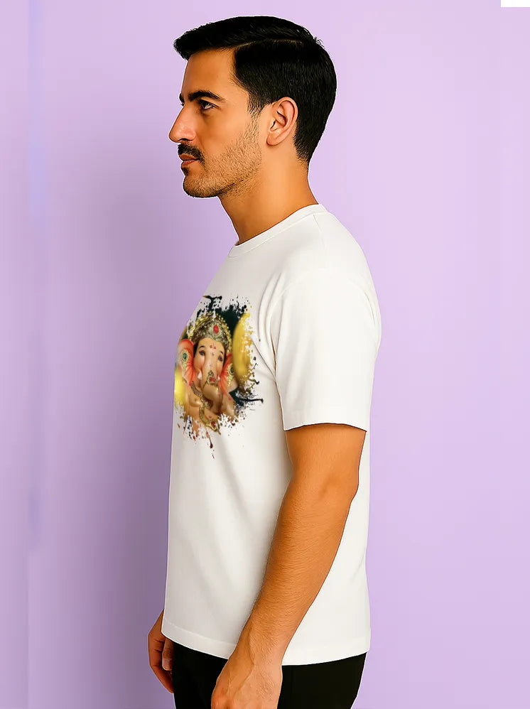Ganesha 2 Round Neck T Shirt